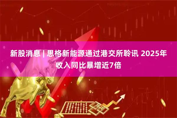 新股消息 | 思格新能源通过港交所聆讯 2025年收入同比暴增近7倍